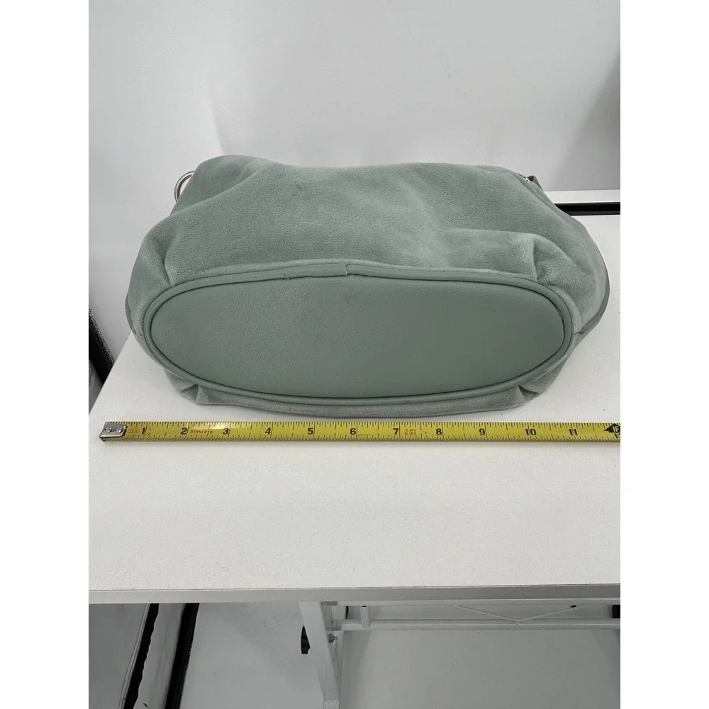 Juicy Couture Queen Couture Hobo Shoulder Bag Green Chain Handle Y2K‎ Style